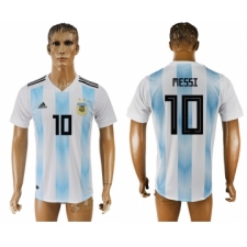 Argentina 10 MESSI Home 2018 FIFA World Cup Thailand Soccer Jersey
