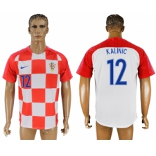 Croatia 12 KALINIC Home 2018 FIFA World Cup Thailand Soccer Jersey