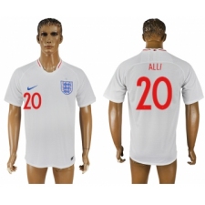 England 20 ALLI Home 2018 FIFA World Cup Thailand Soccer Jersey