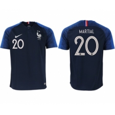 France 20 MARTIAL Home 2018 FIFA World Cup Thailand Soccer Jersey