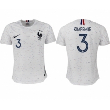 France 3 KIMPEMBE Away 2018 FIFA World Cup Thailand Soccer Jersey