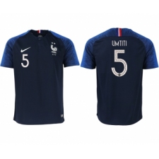 France 5 UMTITI Home 2018 FIFA World Cup Thailand Soccer Jersey
