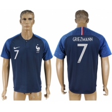 France 7 GRIEZMANN Home 2018 FIFA World Cup Thailand Soccer Jersey