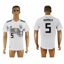 Germany 5 HUMMELS Home 2018 FIFA World Cup Thailand Soccer Jersey
