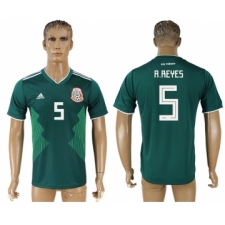 Mexico 5 A.REYES Home 2018 FIFA World Cup Thailand Soccer Jersey