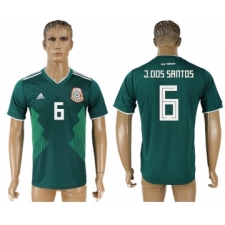 Mexico 6 J. DOS SANTOS Home 2018 FIFA World Cup Thailand Soccer Jersey