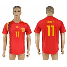 Spain 11 VITOLO Home 2018 FIFA World Cup Thailand Soccer Jersey