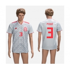 Spain 3 PIQUE Training 2018 FIFA World Cup Thailand Soccer Jersey