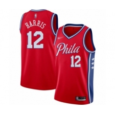 Men's Philadelphia 76ers #12 Tobias Harris Authentic Red Finished Basketball Jersey - Statement Edition