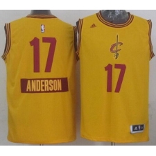 Cavaliers #17 Anderson Varejao Yellow 2014-15 Christmas Day Stitched NBA Jersey