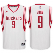 Houston Rockets #9 Zhou Qi Home White New Swingman Stitched NBA Jersey