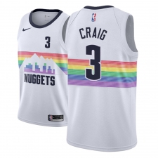 Men NBA 2018-19 Denver Nuggets #3 Torrey Craig City Edition White Jersey