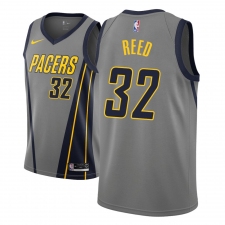 Men NBA 2018-19 Indiana Pacers #32 Davon Reed City Edition Gray Jersey