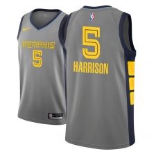 Men NBA 2018-19 Memphis Grizzlies #5 Andrew Harrison City Edition Gray Jersey