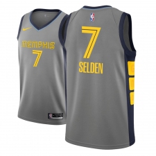 Men NBA 2018-19 Memphis Grizzlies #7 Wayne Selden City Edition Gray Jersey