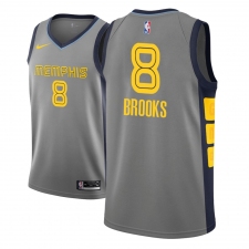 Men NBA 2018-19 Memphis Grizzlies #8 MarShon Brooks City Edition Gray Jersey