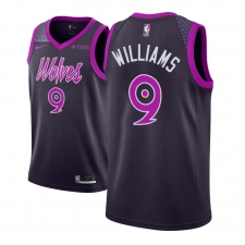 Men NBA 2018-19 Minnesota Timberwolves #9 C.J. Williams City Edition Purple Jersey