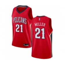 Men's New Orleans Pelicans #21 Darius Miller Authentic Red Basketball Jersey Statement Edition