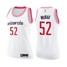 Women's Washington Wizards #52 Jordan McRae Swingman White Pink Fashion Basketball Jersey