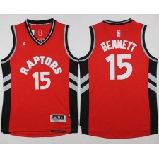 Raptors #15 Anthony Bennett Red Stitched NBA Jersey