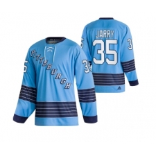 Men's Pittsburgh Penguins #35 Tristan Jarry 2022 Blue Classics Stitched Jersey
