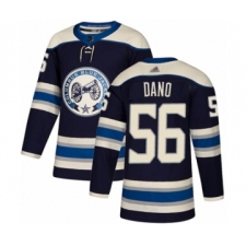 Men's Columbus Blue Jackets #56 Marko Dano Authentic Navy Blue Alternate Hockey Jersey
