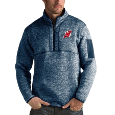 Men's New Jersey Devils Antigua Fortune Quarter-Zip Pullover Jacket Royal
