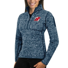 New Jersey Devils Antigua Women's Fortune Zip Pullover Sweater Royal