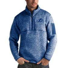 Men's Tampa Bay Lightning Antigua Fortune Quarter-Zip Pullover Jacket Blue
