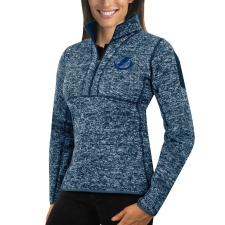 Tampa Bay Lightning Antigua Women's Fortune Zip Pullover Sweater Royal