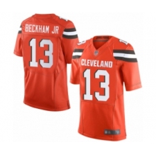 Men's Odell Beckham Jr. Elite Orange Nike Jersey NFL Cleveland Browns #13 Alternate