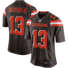 Youth Cleveland Browns #13 Odell Beckham Jr Nike Brown Game Jersey