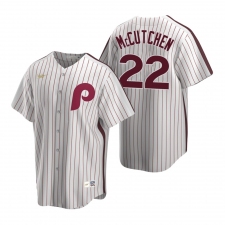 Men's Nike Philadelphia Phillies #22 Andrew McCutchen White Cooperstown Collection Home Stitched Baseball Jersey