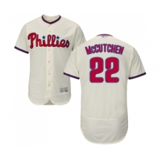 Men's Philadelphia Phillies #22 Andrew McCutchen Cream Alternate Flex Base Authentic Collection Baseball Jersey