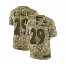 Men's Baltimore Ravens #29 Earl Thomas III Limited Camo 2018 Salute to Service Football Jersey