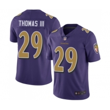 Men's Baltimore Ravens #29 Earl Thomas III Limited Purple Rush Vapor Untouchable Football Jersey