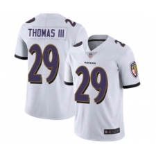Men's Baltimore Ravens #29 Earl Thomas III White Vapor Untouchable Limited Player Football Jersey