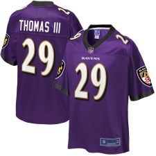 Men's Baltimore Ravens #29 Earl Thomas NFL Pro Line Player Jersey – Purple