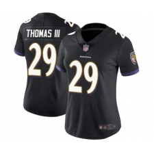 Women's Baltimore Ravens #29 Earl Thomas III Black Alternate Vapor Untouchable Limited Player Football Jersey