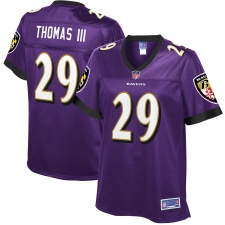 Women's Baltimore Ravens #29 Earl Thomas NFL Pro Line Player Jersey – Purple