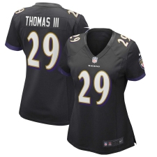 Women's Baltimore Ravens #29 Earl Thomas Nike Black Game Jersey