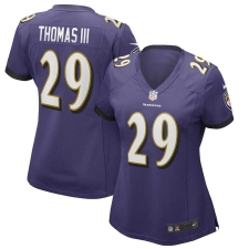 Women's Baltimore Ravens #29 Earl Thomas Nike Purple Game Jersey