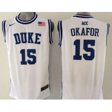 Blue Devils #15 Jahlil Okafor White Basketball New Stitched NCAA Jersey