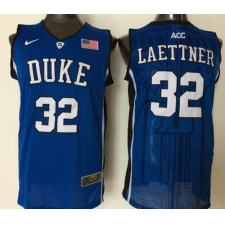 Blue Devils #32 Christian Laettner Blue Basketball Stitched NCAA Jersey