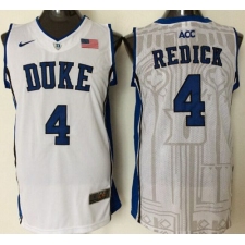 Blue Devils #4 J.J. Redick White Basketball Stitched NCAA Jersey