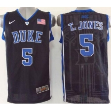 Blue Devils #5 Tyus Jones Black Basketball Stitched NCAA Jersey