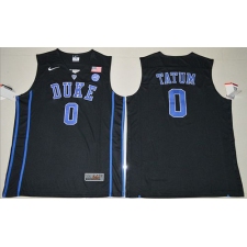 Duke Blue Devils #0 Jayson Tatum Black Basketball Elite Stitched NCAA Jersey