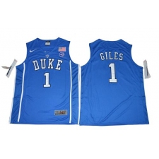 Duke Blue Devils #1 Harry Giles Blue Basketball Elite Stitched NCAA Jersey