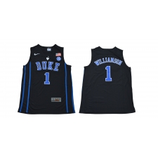 Duke Blue Devils #1 Zion Williamson Black Basketball Stitched NCAA Jersey