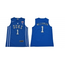 Duke Blue Devils #1 Zion Williamson Blue Basketball Stitched NCAA Jersey
